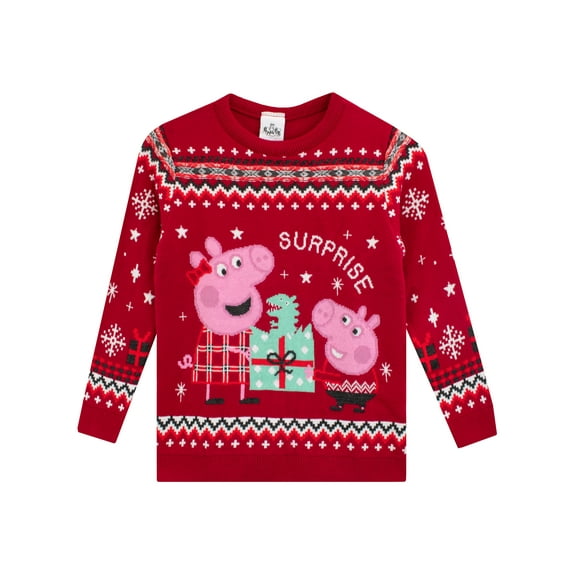 Peppa Pig Kids Christmas Jumper Sizes 3T-8
