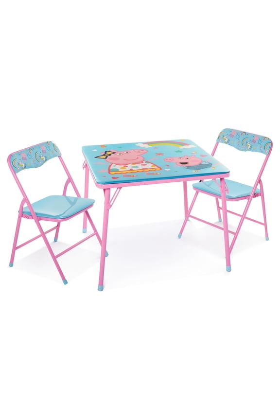Peppa Pig Child 3-Piece Table and Chairs Set, Pink