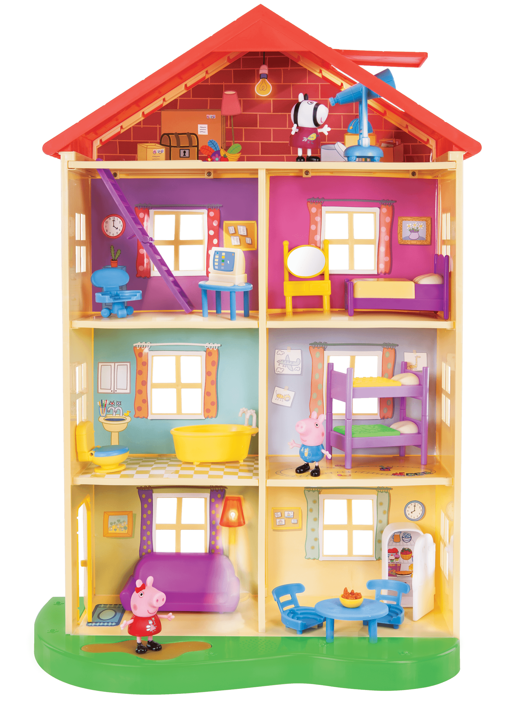 Peppa Pig Lights and Sounds Family Home Playset - image 1 of 11