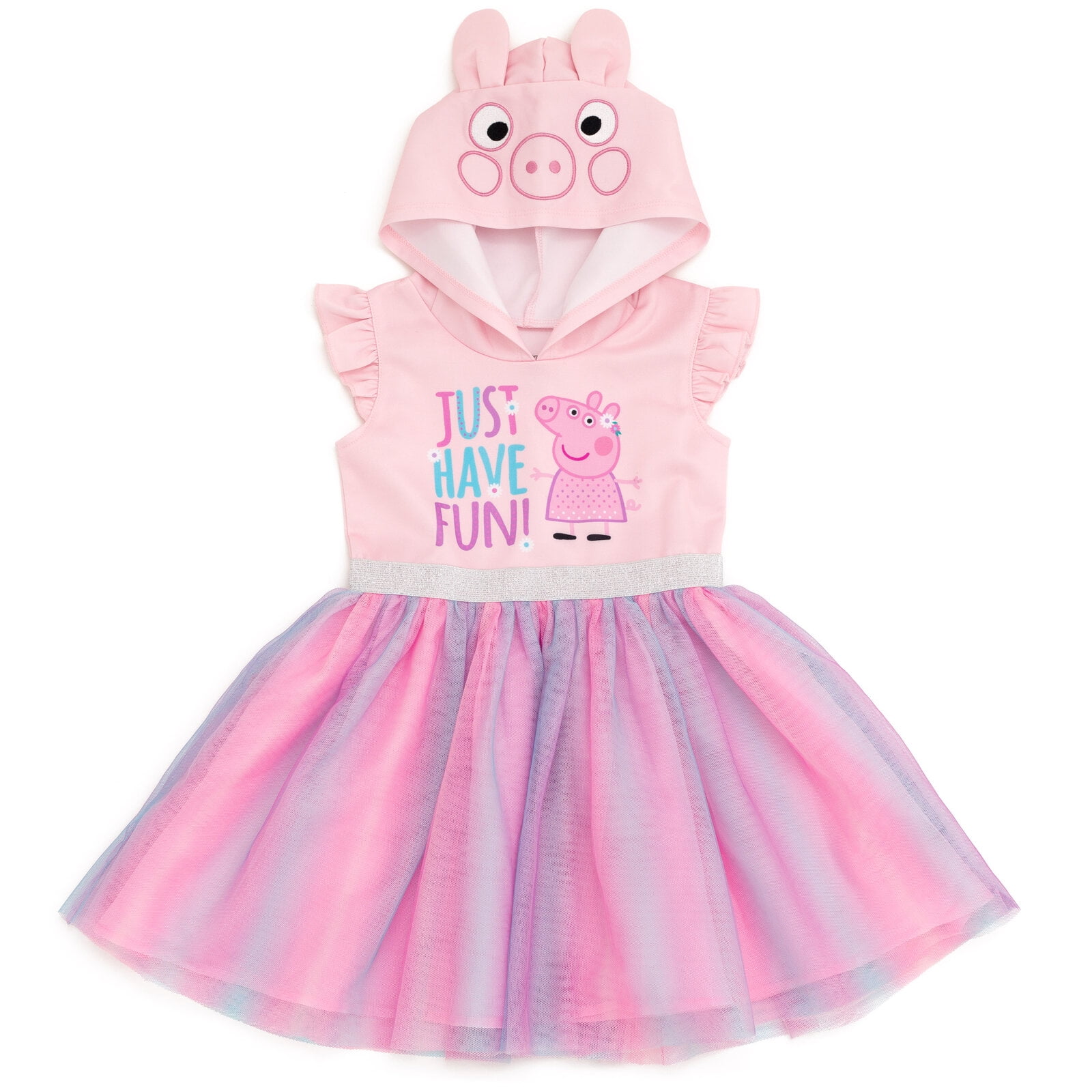 Peppa Pig Little Girls Mesh Tulle Dress Pink 7 8 Walmart