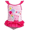 thumbnail image 1 of Peppa Pig Little Girls One-Piece Pink Bathing Suit, Size 6, 95% Polyester, 5% Spandex, 1 of 5
