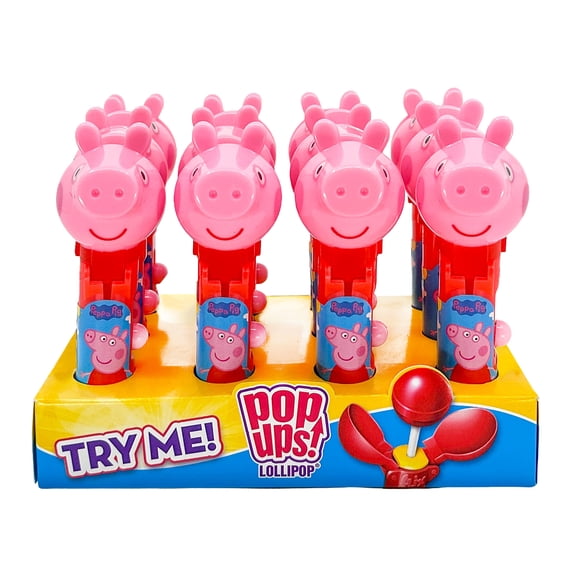 Peppa Pig Lollipop Holder Case, 12 Count, Includes Lollipops