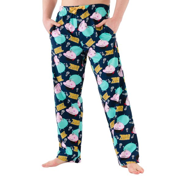 Peppa Pig Mens Daddy Cool Loungepants Blue Sizes S-XXL