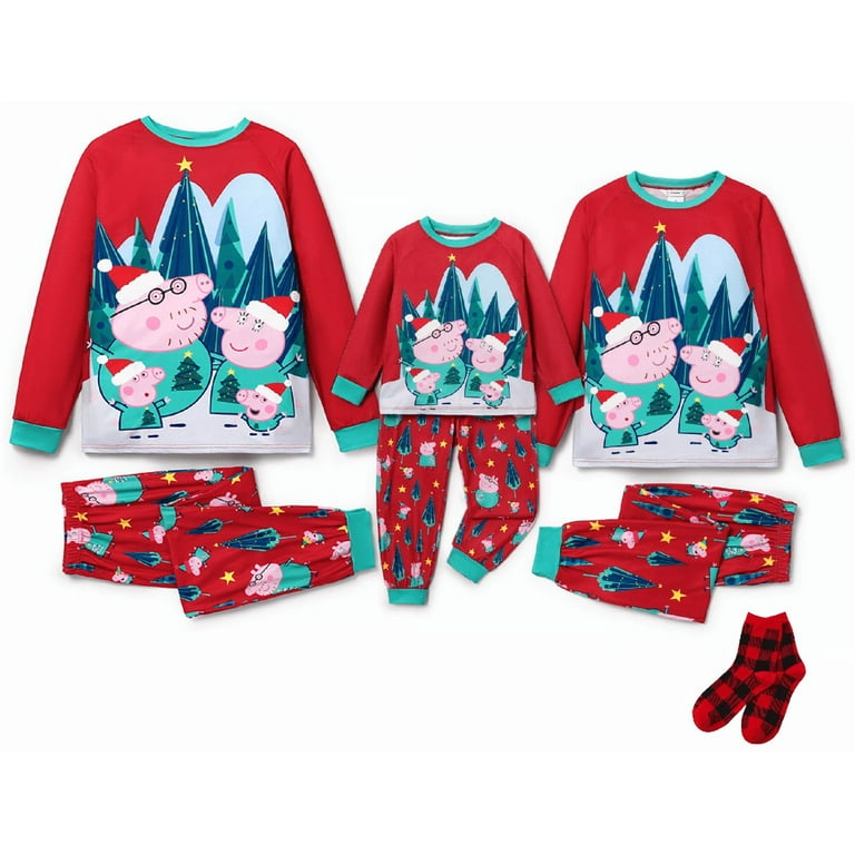 Peppa Pig Mens Pajamas Sets Family Couple Matching Christmas