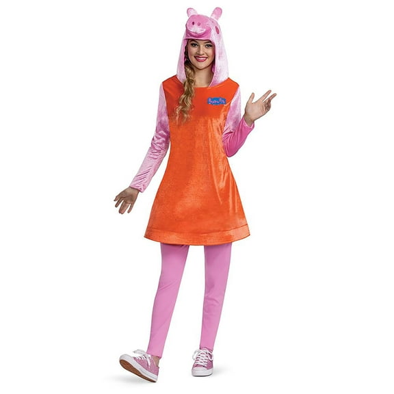 Disguise Peppa Pig Mummy Pig Deluxe Adult Costume | Large (12-14) Female