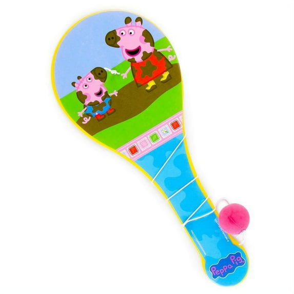 Peppa Pig Paddle Ball Indoor Outdoor Family Travel Toy Game