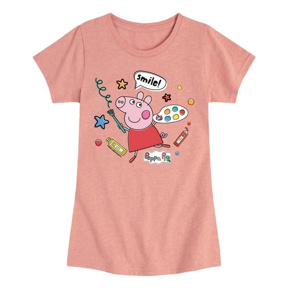 Peppa Pig - Paint Time - Girls Toddler And Youth Fitted Short Sleeve Tee