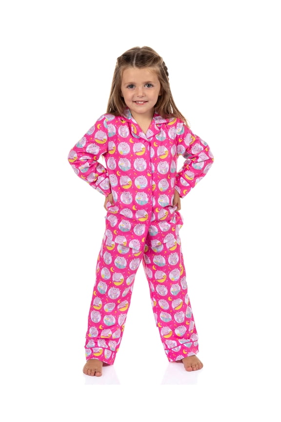 Peppa Pig Pajamas Toddler Girls' Time For Bed Long Sleeve Coat And Pants Pajama Set