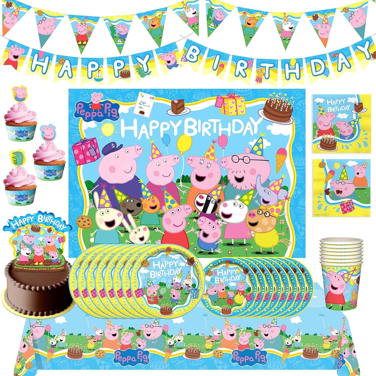 Peppa Pig Party Supplies Ultimate Set for 24 Guests — free download