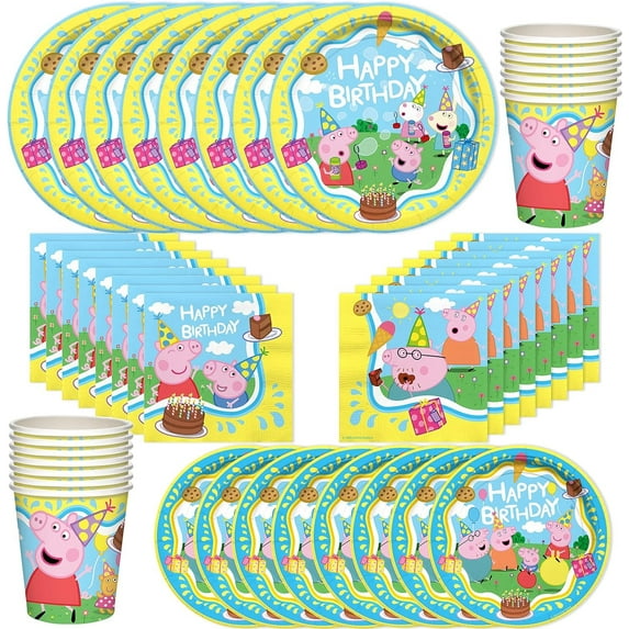 Peppa Pig Party Tableware Classic Set for 24 Guests