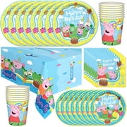 Peppa Pig Party Tableware Deluxe Set for 16 Guests