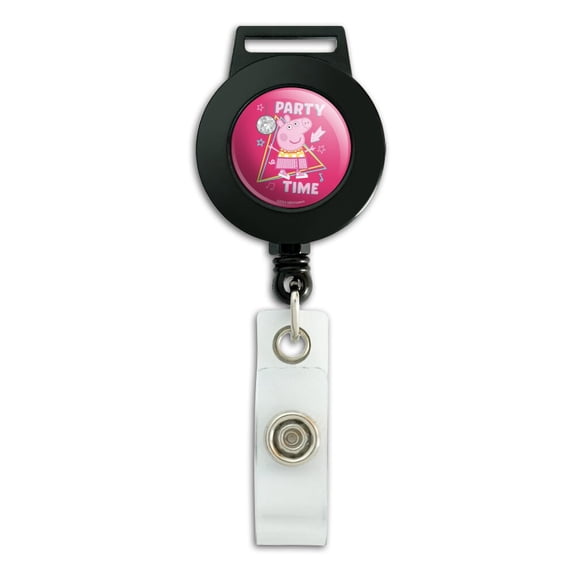 Peppa Pig Party Time Lanyard Retractable Reel Badge ID Card Holder