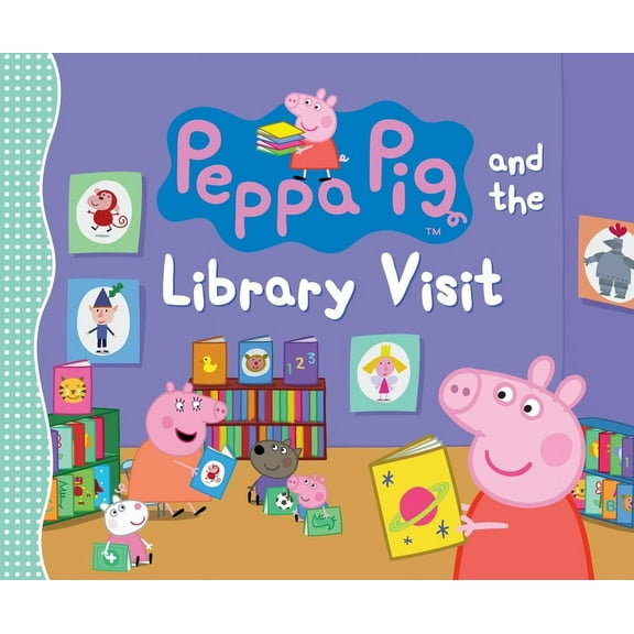 Peppa Pig Peppa Pig and the Library Visit: (Children's Picture Book about Going to the Library with Reversible Coloring Poste, (Hardcover)