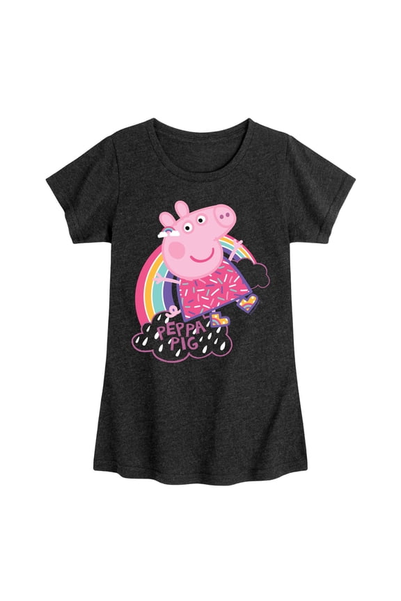- Peppa Play Happy - Girls Toddler And Youth Fitted Short Sleeve Tee