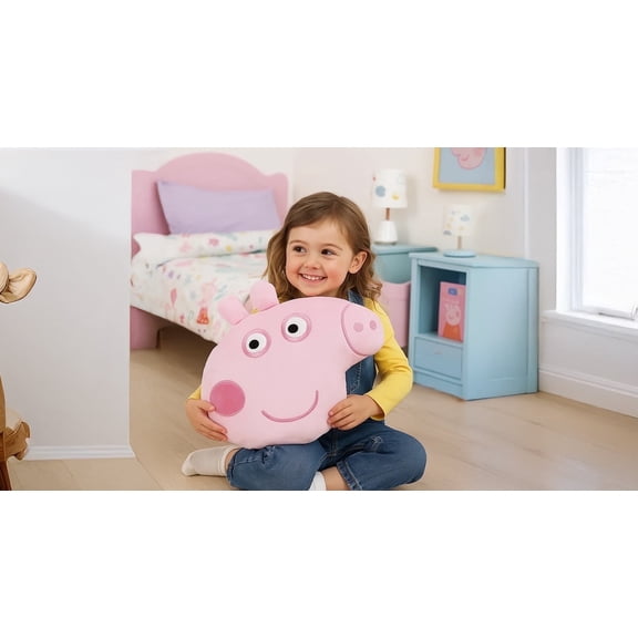 Peppa Pig Peppa Smiles Soft Small Cloud Pillow, Kids Entertainment