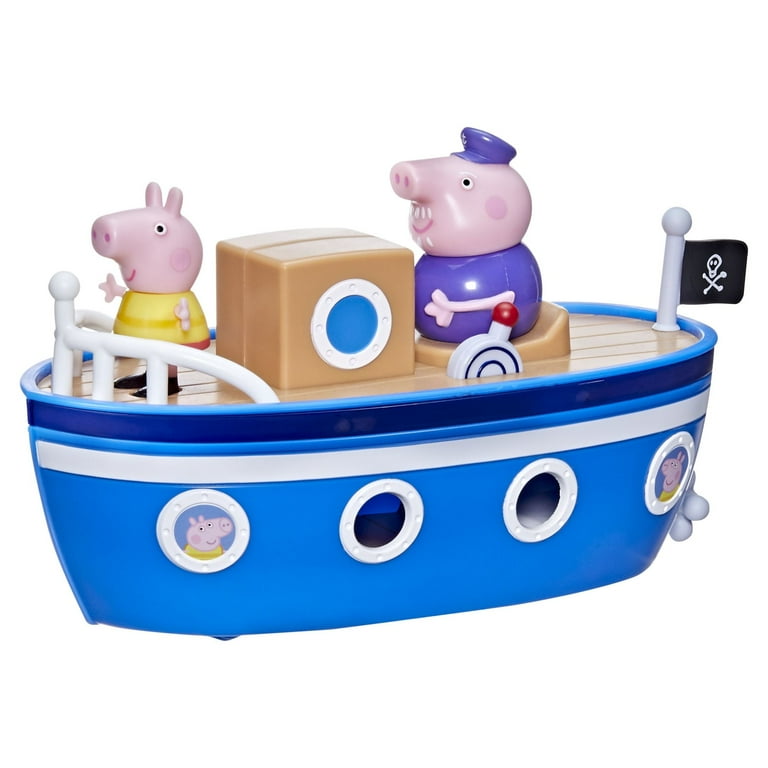 Peppa Pig Peppa’s Adventures Grandpa Pig’s Cabin Boat Vehicle Preschool Set