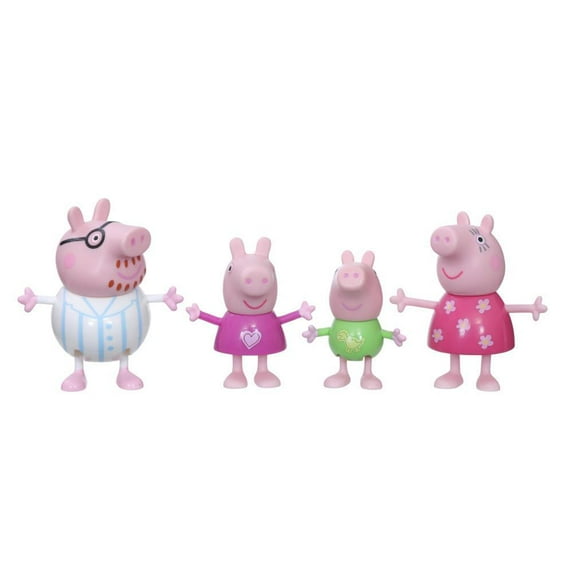 Peppa Pig Peppa's Adventures Peppa's Family Bedtime Dolls 4-Pack in Pajamas, Ages 3 and Up