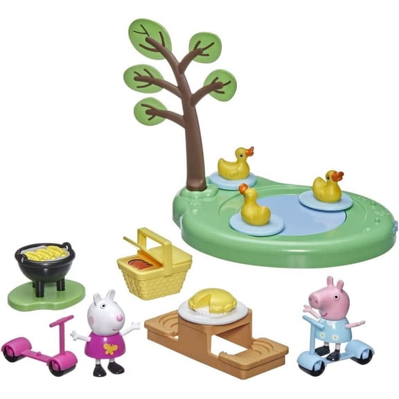 Peppa Pig: Peppas Adventures Peppa's Picnic Doll Playset, 10 Pieces