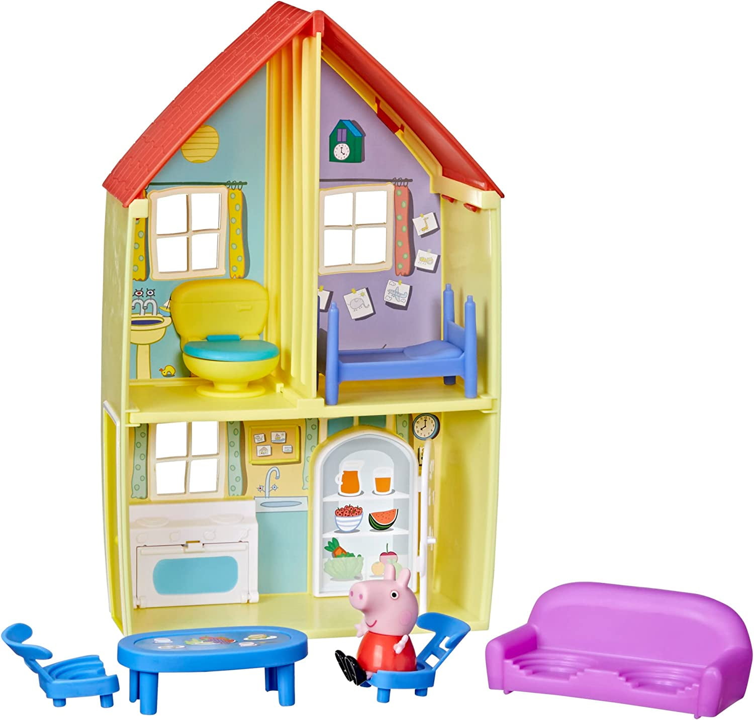 Peppa Pig Peppa's Family House Playset, Includes Peppa Pig Figure and 6 Accessories, Doll Playset