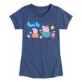 thumbnail image 1 of Peppa Pig - Pig Famly Lineup - Toddler and Youth Girls Fitted Short Sleeve Graphic T-Shirt, 1 of 4
