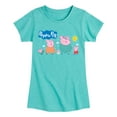 thumbnail image 1 of Peppa Pig - Pig Famly Lineup - Toddler and Youth Girls Fitted Short Sleeve Graphic T-Shirt, 1 of 4