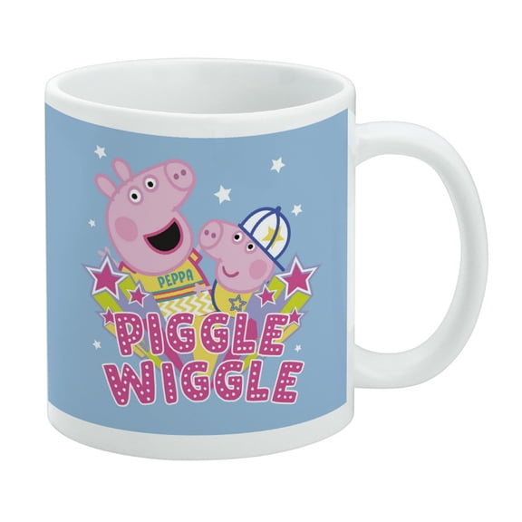 Peppa Pig Piggle Wiggle Ceramic Coffee Mug, Novelty Gift Mugs for Coffee, Tea and Hot Drinks, 11oz, White