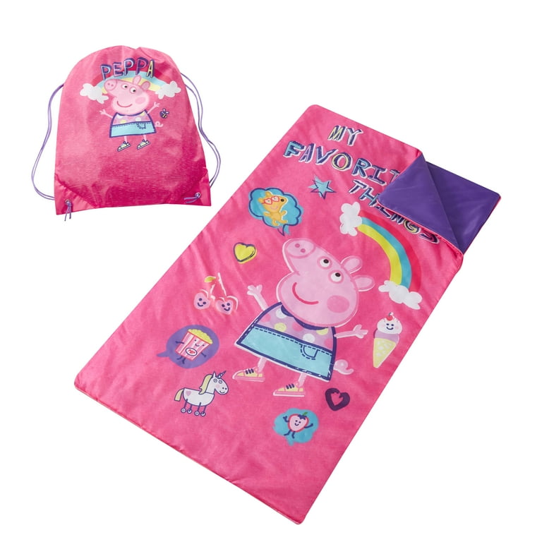 Peppa Pig Pink Printed Slumber Bag with Sling Bag
