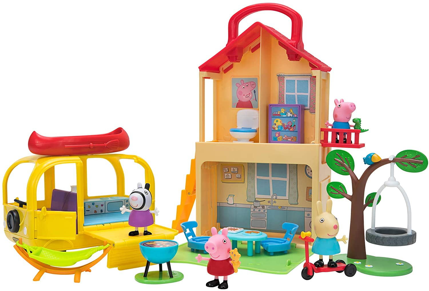 Brinquedo Casa Deluxe da Peppa Pig Playset Com a Suzy Sheep e George em  Promoção na Americanas