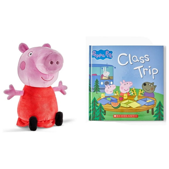 Peppa Pig Plush 12 Soft Stuffed Doll & Class Trip Story Book Set New Kohls