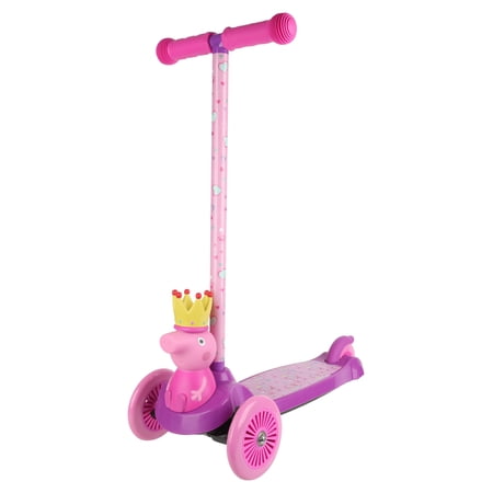 Peppa Pig Princess Peppa Scooter 3d Kids Scooter with 3 Wheels and Tilt to Turn