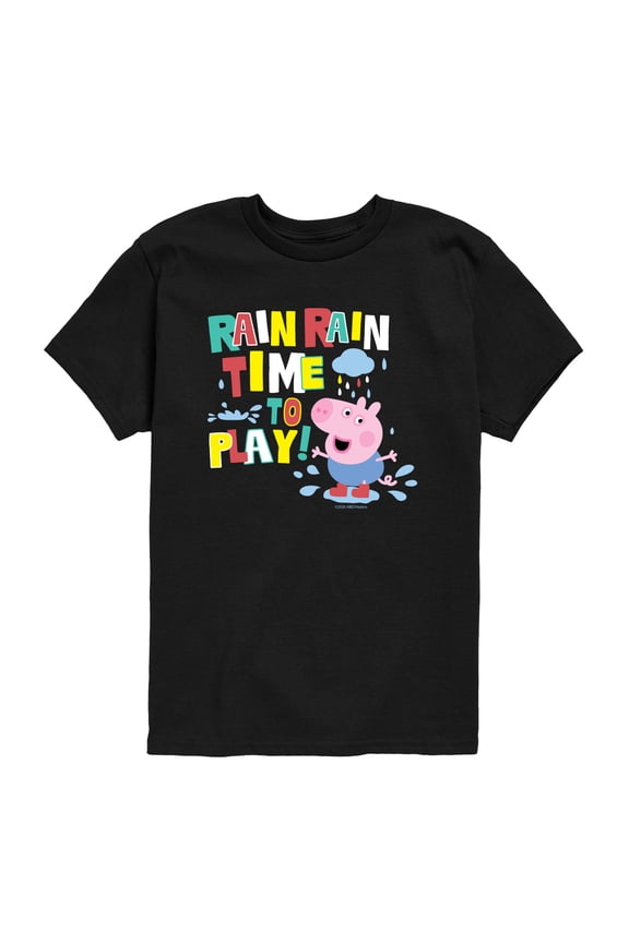 - Rain, Rain, Time To Play - Toddler Boys Short Sleeve Graphic T-Shirt