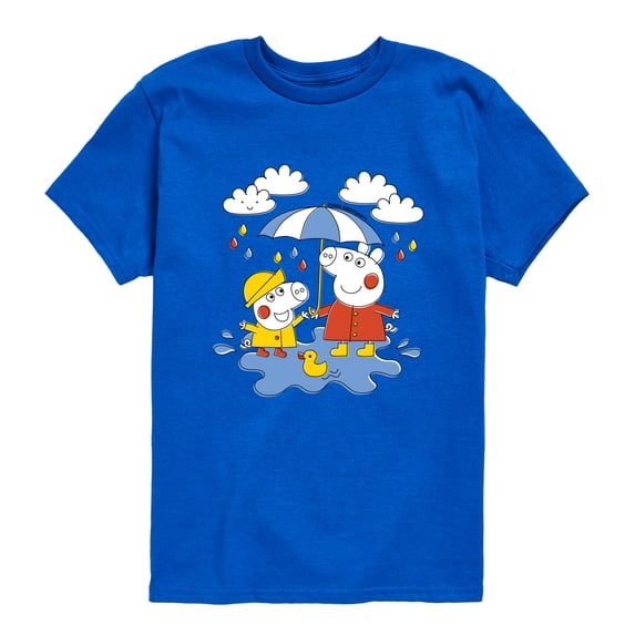 Peppa Pig - Rain - Toddler Boys Short Sleeve Graphic T-Shirt