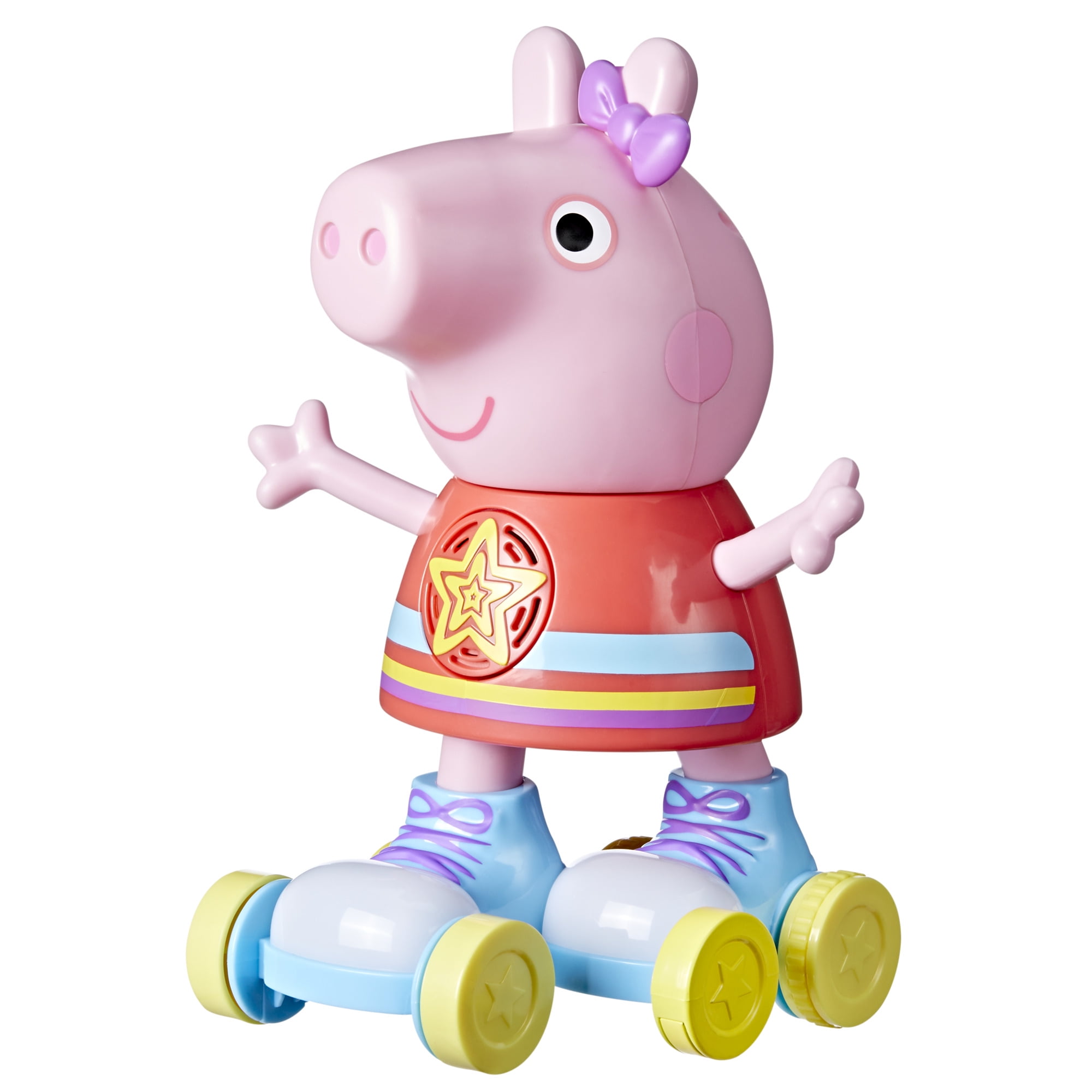 Peppa Pig Roller Disco Peppa Skating Kids Toy, 11-Inch Figures, Preschool Toys