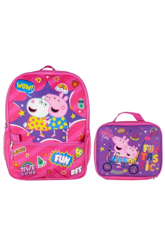 School Travel Backpack Set For Girls With Detachable Insulated Lunch Box 16"
