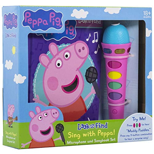 Pre-Owned Peppa Pig - Sing with Peppa! Microphone and Look and Find Sound Activity Book Set - PI Kids (Play-A-Song)