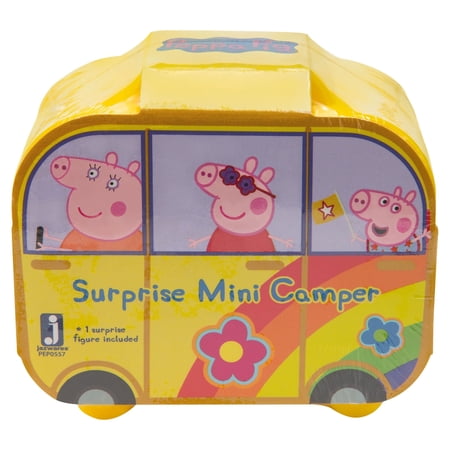 Peppa Pig Surprise Mini Campervan Play Vehicle, 12 Figures, 5 Colors, Age 2+