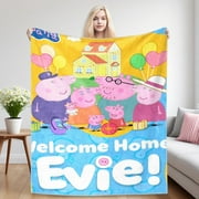 Peppa Pig Throw Blankets Girls Gift Birthday Christmas 50 X 60 in Present Bedroom for Kids Teens Boys