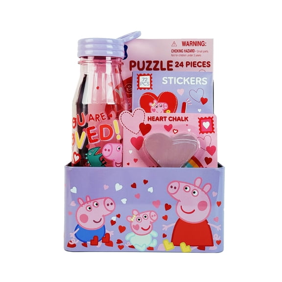 Peppa Pig Tin Valentines Gift Set