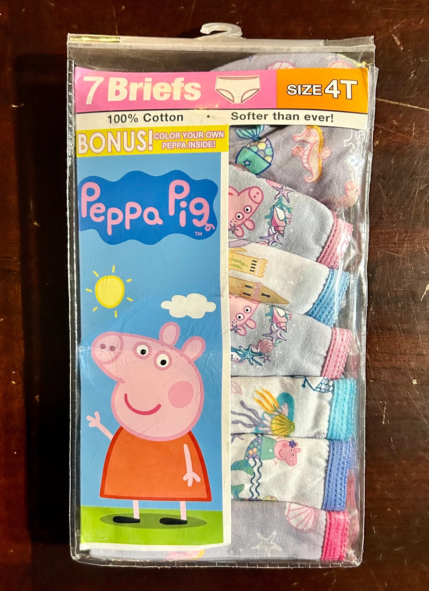 Peppa Pig Girls Underwear 5 Pack Multicolored Size 4 