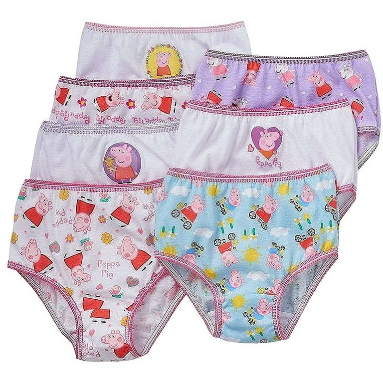 Peppa Pig Toddler Girl Briefs Underwear, 7-Pack, Sizes 2T-4T 