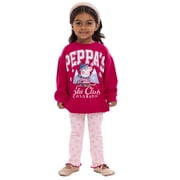 Peppa Pig Toddler Girls Graphic Crewneck Sweatshirt and Flare Leggings Set, 2 Piece, Sizes 12M-5T