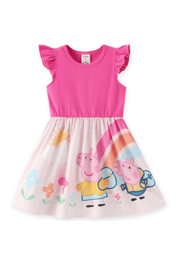 peppa pig dress for birthday Peppa Pig Fit and Flare Dress – Yankee Toybox main image 1