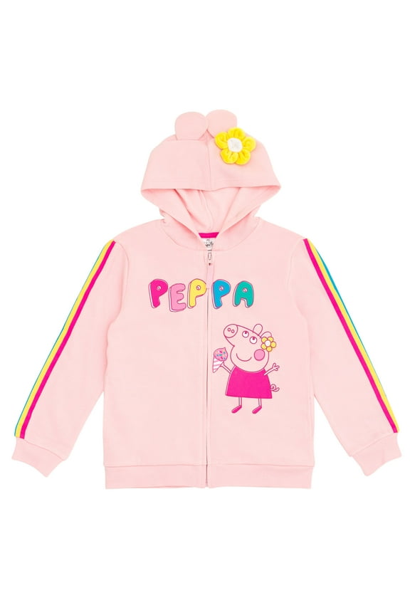 Toddler Girls Fleece Zip Up Hoodie Pink 2T