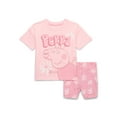 thumbnail image 1 of Peppa Pig Toddler Girls Graphic Tee and Bike Shorts Set, 2-Piece, Sizes 12M-5T, 1 of 7