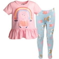 thumbnail image 1 of Peppa Pig Toddler Girls Peplum T-Shirt and Leggings Outfit Set Toddler to Little Kid, 1 of 5