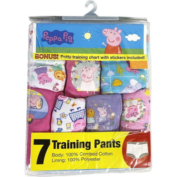Peppa Pig Toddler Girls Training Pants, 7-Pack