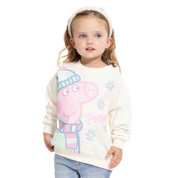 Peppa Pig Toddler Boys and Girls Graphic Sweatshirt, Sizes 12M-5T