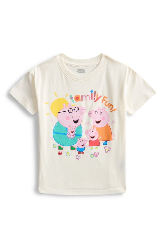 Peppa Pig Toddler Graphic Crewneck Tee with Short Sleeves, Sizes 12M-5T