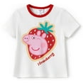 thumbnail image 1 of Peppa Pig Toddlers Girls Graphic Tee Strawberry Short Sleeve T-shrits Summer Tops Size 3T, 1 of 7