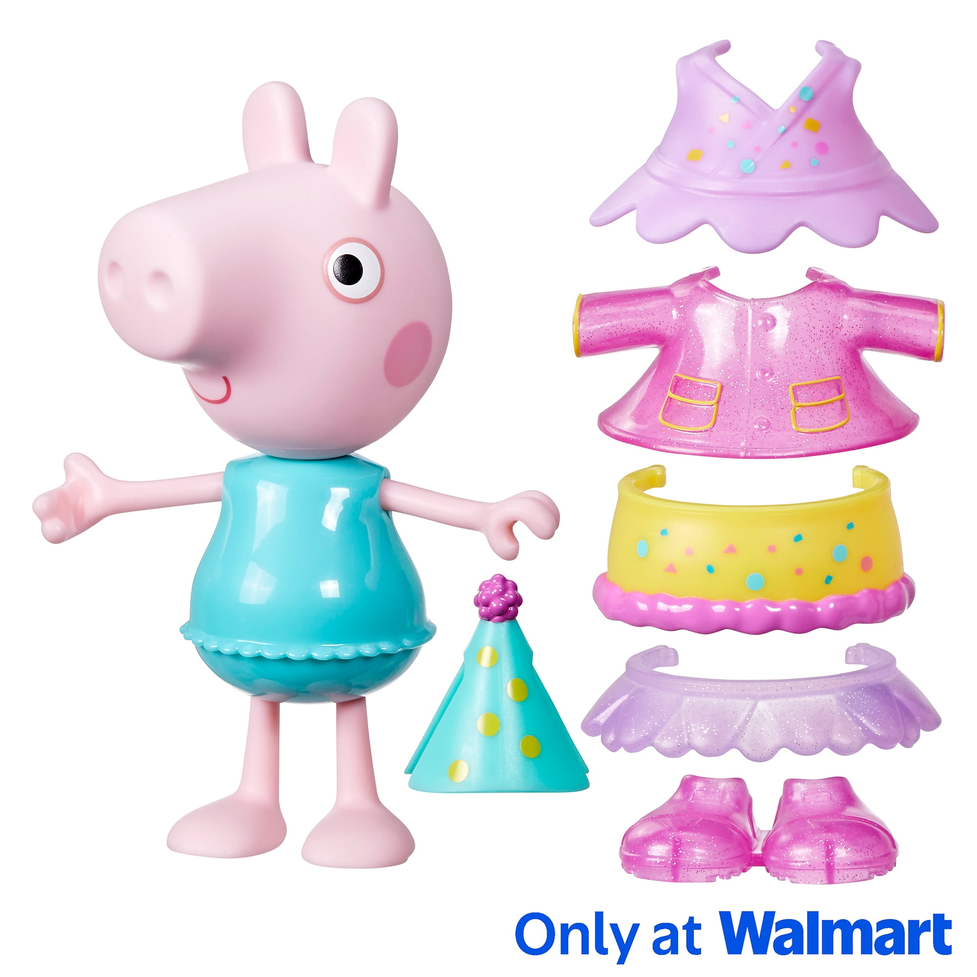 Peppa Pig Toys Peppa Pig Celebration Dress-Up 6 Figure, Preschool Toys, 3+